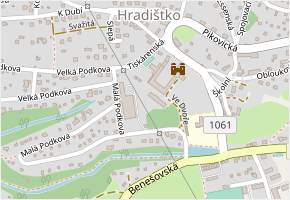 Tiskárenská v obci Hradištko - mapa ulice