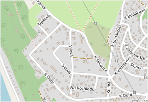 Vilová v obci Hradištko - mapa ulice