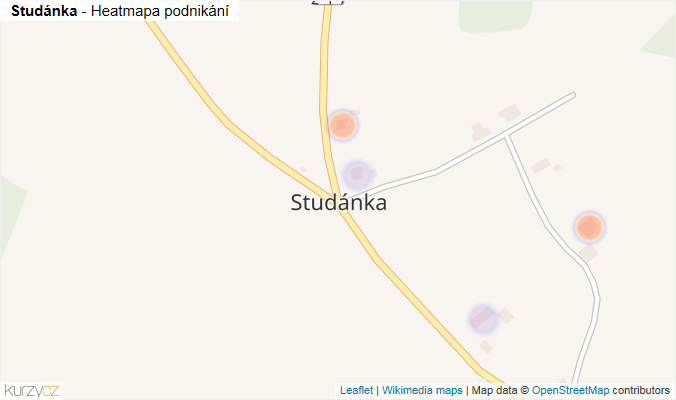 Mapa Studánka - Firmy v části obce.