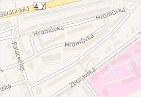 Hromůvka v obci Hranice - mapa ulice
