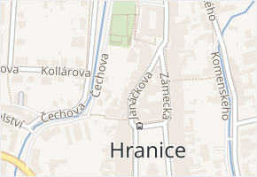Janáčkova v obci Hranice - mapa ulice