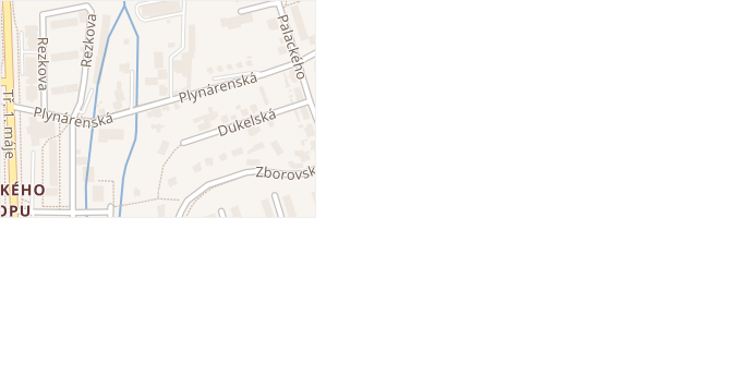 Plynárenská v obci Hranice - mapa ulice