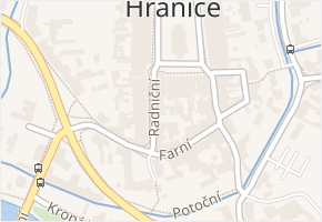 Radniční v obci Hranice - mapa ulice