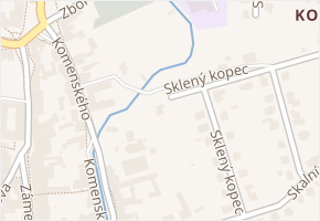 Sklený kopec v obci Hranice - mapa ulice