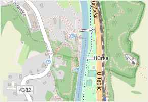 U Teplic v obci Hranice - mapa ulice
