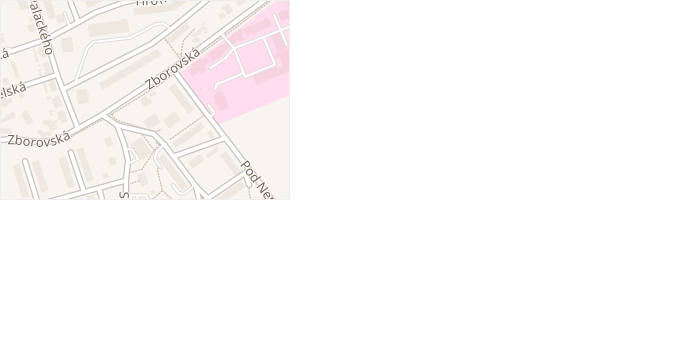 Zborovská v obci Hranice - mapa ulice