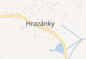 Hrazánky v obci Hrazany - mapa části obce