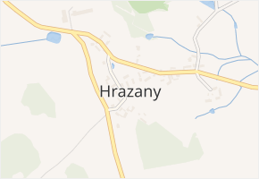 Hrazany v obci Hrazany - mapa části obce