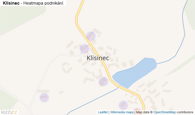 Mapa Klisinec - Firmy v části obce.
