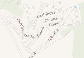 Dlouhá v obci Hrdějovice - mapa ulice