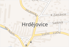 Hrdějovice v obci Hrdějovice - mapa části obce