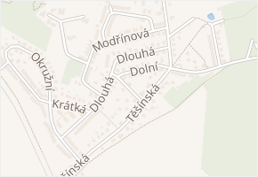 Třešňová v obci Hrdějovice - mapa ulice
