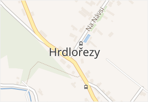 Hrdlořezy v obci Hrdlořezy - mapa části obce