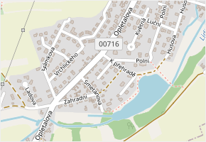 Erbenova v obci Hřebeč - mapa ulice