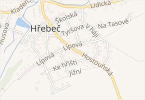 Hostouňská v obci Hřebeč - mapa ulice