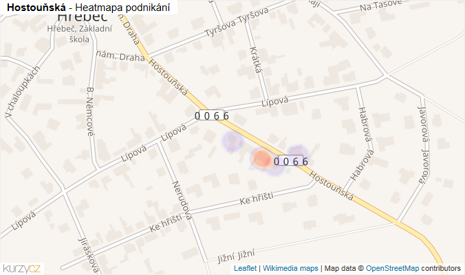 Mapa Hostouňská - Firmy v ulici.
