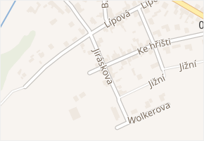 Jiráskova v obci Hřebeč - mapa ulice