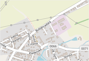 Na stráni v obci Hřebeč - mapa ulice
