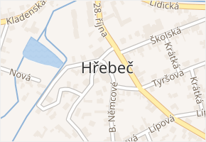 Na Tasově v obci Hřebeč - mapa ulice