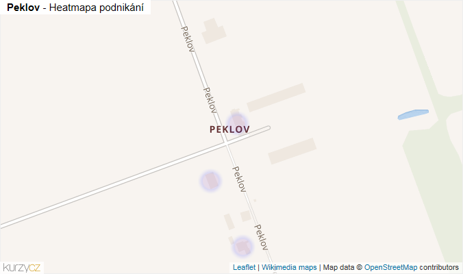 Mapa Peklov - Firmy v ulici.
