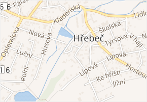 V chaloupkách v obci Hřebeč - mapa ulice