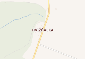 Hvížďalka v obci Hříškov - mapa části obce