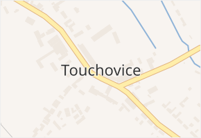 Touchovice v obci Hřivice - mapa části obce