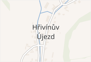 Hřivínův Újezd v obci Hřivínův Újezd - mapa části obce