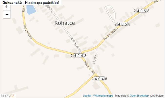 Mapa Doksanská - Firmy v ulici.