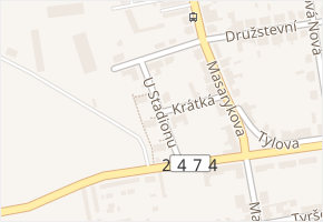Krátká v obci Hrobce - mapa ulice