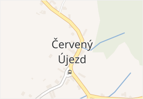 Červený Újezd v obci Hrobčice - mapa části obce