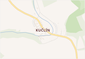 Kučlín v obci Hrobčice - mapa části obce