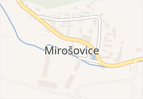 Mirošovice v obci Hrobčice - mapa části obce