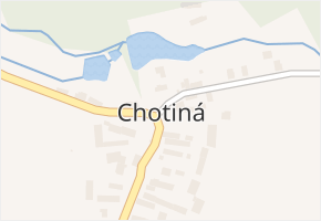 Chotiná v obci Hromnice - mapa části obce