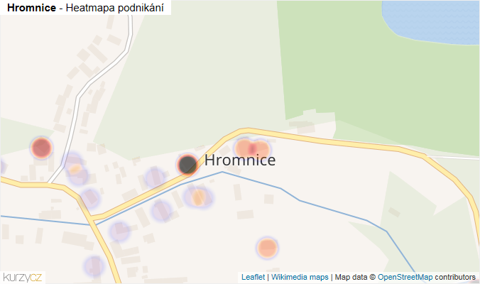 Mapa Hromnice - Firmy v části obce.