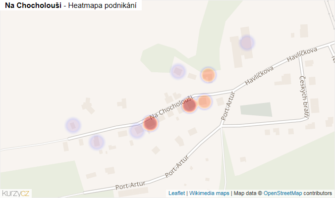 Mapa Na Chocholouši - Firmy v ulici.