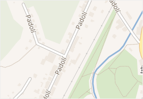 Padolí v obci Hronov - mapa ulice