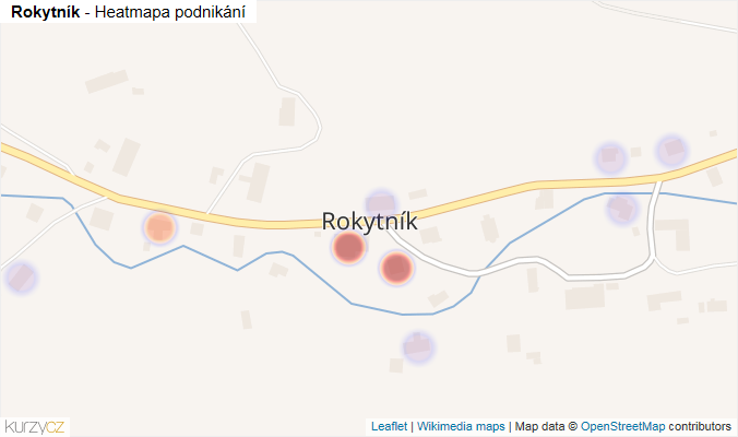 Mapa Rokytník - Firmy v části obce.