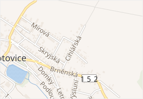 Cihlářská v obci Hrotovice - mapa ulice