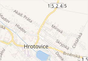 Dol. chalupy v obci Hrotovice - mapa ulice