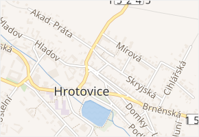 Krátká v obci Hrotovice - mapa ulice