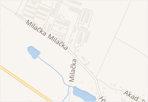 Milačka v obci Hrotovice - mapa ulice