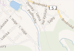 Podloučky v obci Hrotovice - mapa ulice