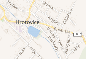Rybniční v obci Hrotovice - mapa ulice