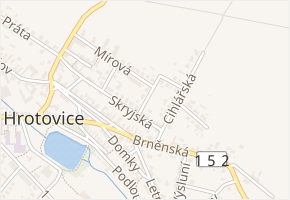 Sadová v obci Hrotovice - mapa ulice