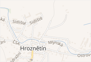 Hřbitovní v obci Hroznětín - mapa ulice
