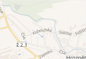 Koželužská v obci Hroznětín - mapa ulice