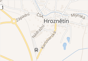Nádražní v obci Hroznětín - mapa ulice
