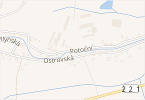 Potoční v obci Hroznětín - mapa ulice