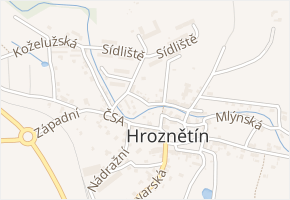 Školní v obci Hroznětín - mapa ulice
